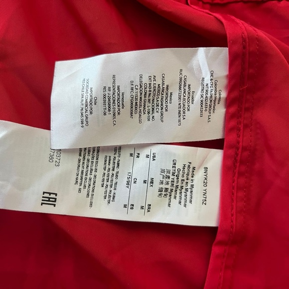 NWOT Armani Exchange Women's Red Utility Parka Jacket Size M Style 8NYK20 - Picture 14 of 14